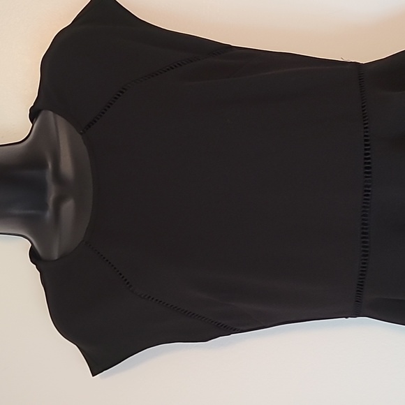 B darlin fit and flare simple seam at waist black evening dress size 13/14 - Picture 2 of 9